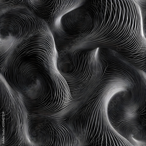 Polished Graphite Spiral Diagrams Seamless Pattern
