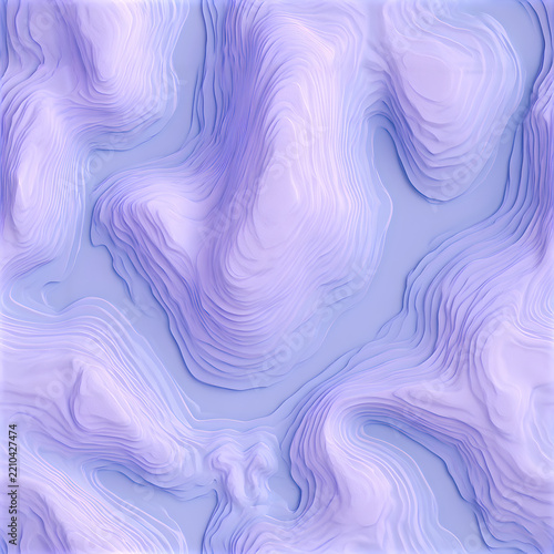 Textured Lavender Topographic Bands Seamless Pattern