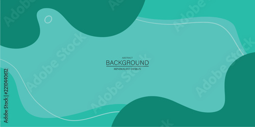 Fresh Turquoise Cyan Fluid Abstract Wave Background Banner Vector for Web