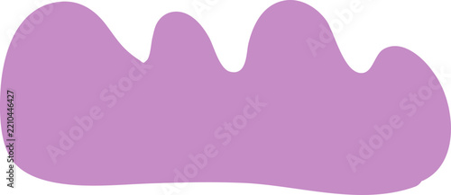 Abstract Organic Shape Collection 011 - Purple Wavy Cloud Organic Shape Vector