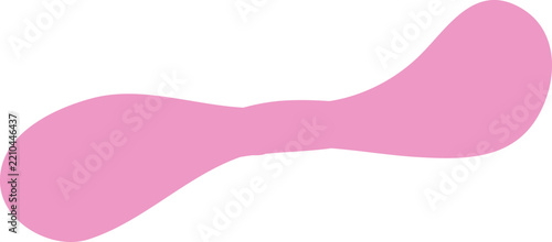 Abstract Organic Shape Collection 011 - Pink Curved Ribbon Wave Shape Vector