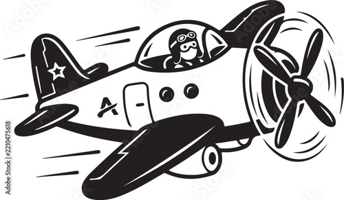 vector illustration of a plane
