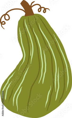 Green Autumn Gourd Illustration Element