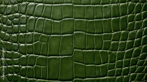 Dark green crocodile skin texture background