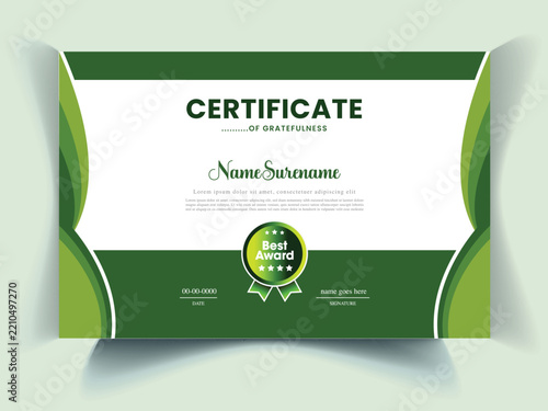 Elegant Certificate Template with Ornamental Border and Decorative Frame