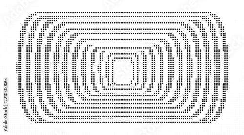 Abstract halftone rectangle geometric optical illusion