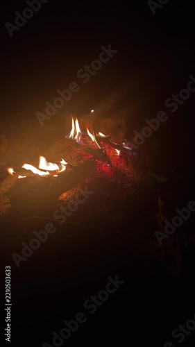 bright campfire vertical video	