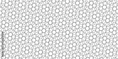 Honeycomb seamless hexagon pattern. Black and white color wallpaper. Honey comb background. Vector illustration.