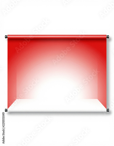 smooth gradient transition warm red hues forming subtle effect backdrop empty white studio space perfect
