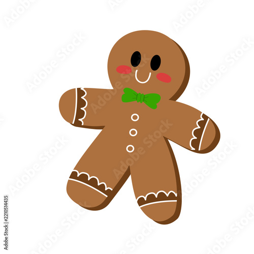 gingerbread man isolated on white