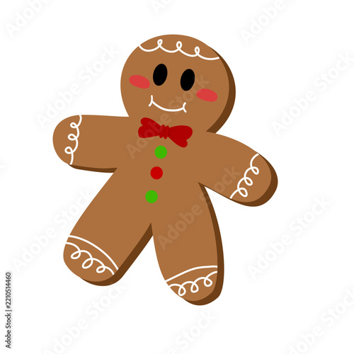 gingerbread man isolated on white