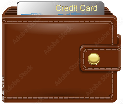 wallet with credit cards