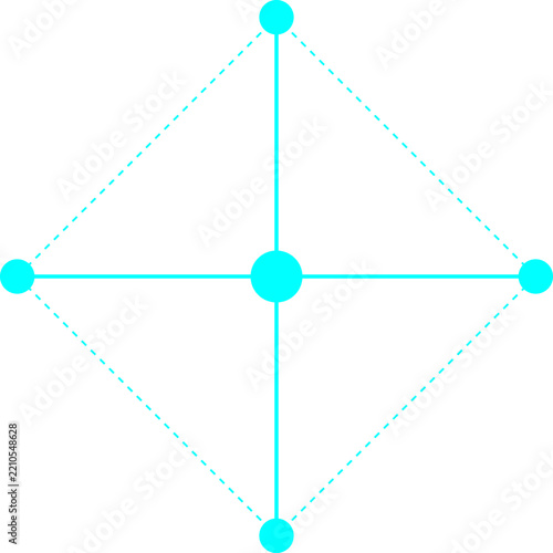 Advanced Neural Network Connection Map With Dotted Nodes And Glowing Pathways For Artificial Intelligence Data