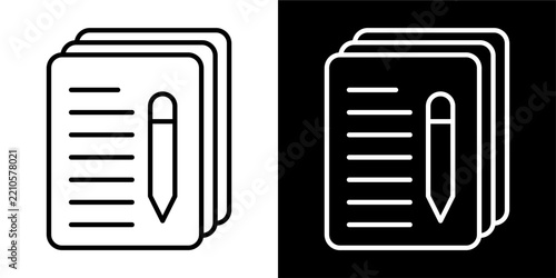 supporting documents icon black and white collections