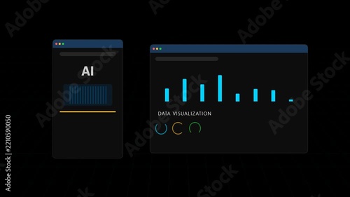 Minimalist Web Browser Windows Animation for Coding and Software Development App UI UX Design Concept 4k Loop