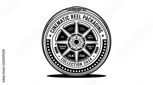 Vintage Cinematic Film Reel Packaging Design.