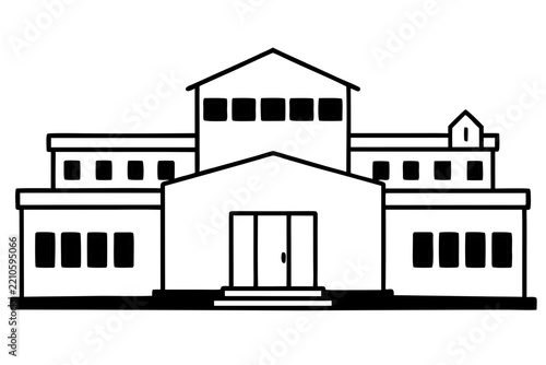hospital building vector illustration and white background.