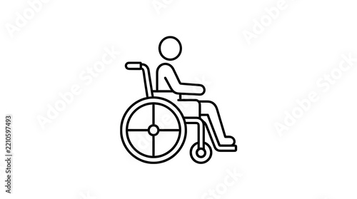 Wheelchair Icon Isolated Transparent Background