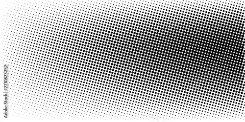 Set of halftone dots gradient pattern texture isolated on white background. Straight dotted spots using halftone circle dot raster texture. Vector blot half tone collection.