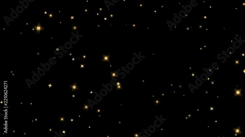 Sparse Golden Particles on a Dark Background