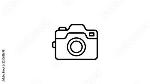 Travel Camera, photography, camera icon, vacation photography, photo gear, animation, animated
