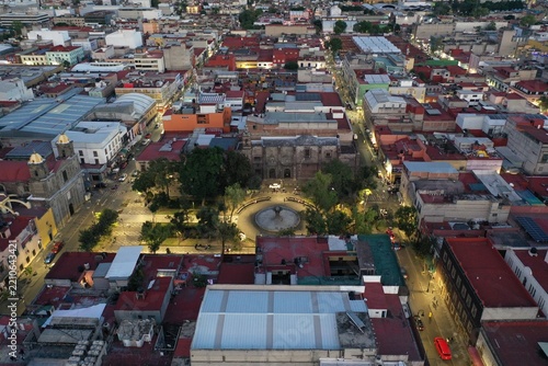 Aerial View of Mexico City Urban Skyline and Cityscape
