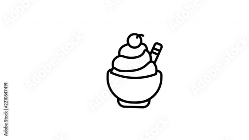 Soft Serve Ice Cream, soft ice cream, frozen dessert, summer dessert, sweet treat, animation, animated