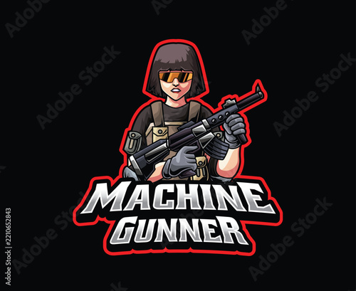 Female Machine Gunner Mascot
