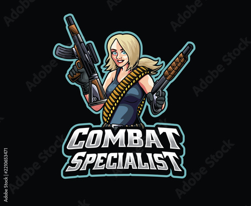 Female Combat Specialist Mascot