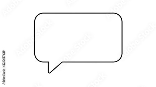 Empty speech bubble with black and isolated on transparent background
