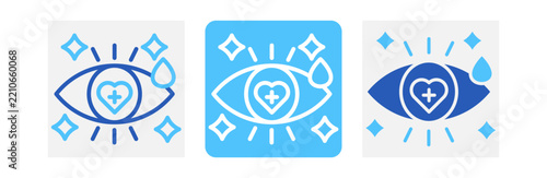 Eye Hygiene Icon In Two Colors Style Collection 