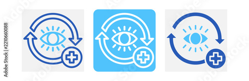 Vision Recovery Icon In Two Colors Style Collection 