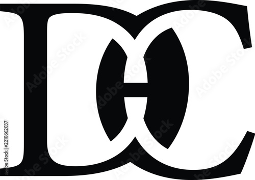 font letter c h  & d logo