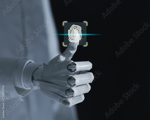 Robotic Hand Scanning Fingerprint for Biometric Security and Authentication