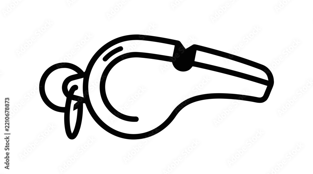 Obraz premium Whistle used by a sports referee serves as an essential tool for signaling fouls and managing game flow on the field.