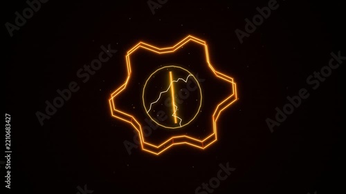 Abstract Neon Cybernetic Fusion Energy Seamless Motion Loop 4K