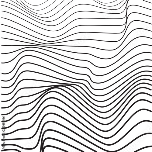 Abstract  Wavy Flowing Lines Background