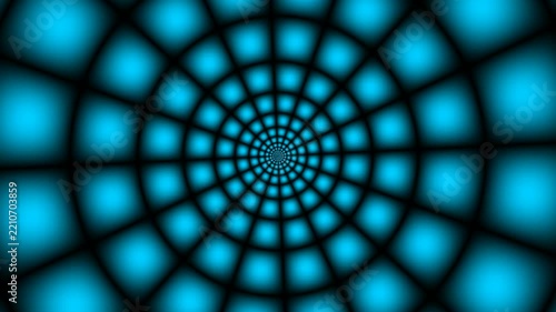 Hypnotic Blue Concentric Squares Tunnel Abstract Animation Background