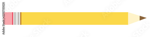 Simple yellow pencil illustration isolated on a white background