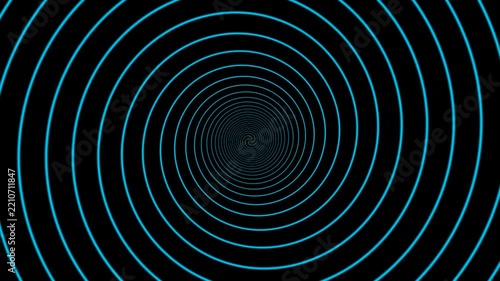 Hypnotic Blue Spiral Tunnel - Abstract Optical Illusion Background