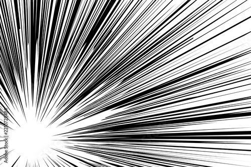 Dynamic diagonal comic book speed lines from bottom left to top right, explosive manga action background