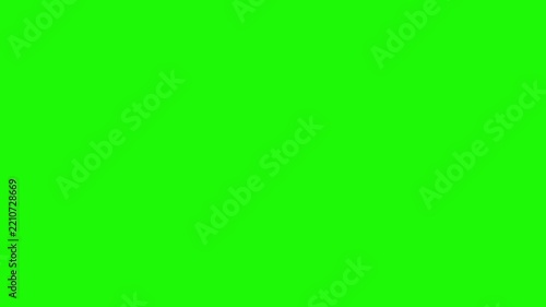 Aeroplane icon animation. Flying plane and air currents. Alpha channel and green background. Travelling concept.