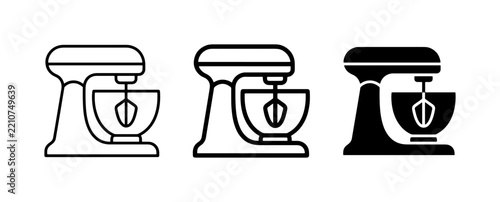 Stand mixer icon, glyph for kitchen or bakery