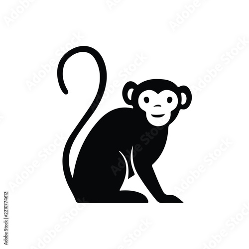 Monkey, animal, mascot, logotype, branding