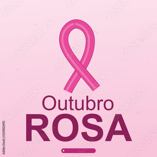 Pink ribbon for breast cancer awareness 