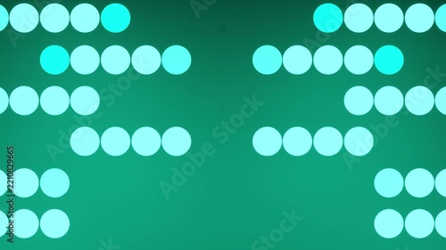 Mirrored Bead Towers Flanking a Turquoise Gradient Emptiness