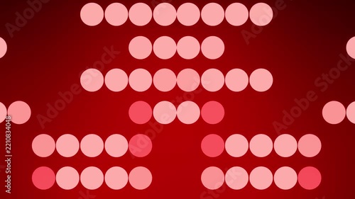 Random Cloud of Ruby Light Beads Floating in Dark Space
