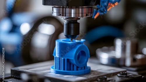 Cnc machining blue plastic part