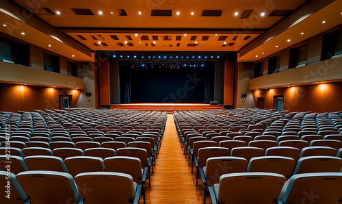 Theater Box Office. Empty Interior with White Walls and Windows 