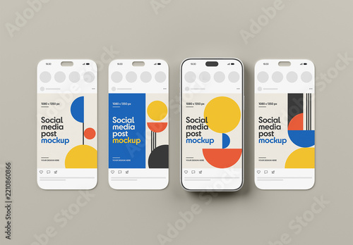 Social Media Portrait Post Mockup